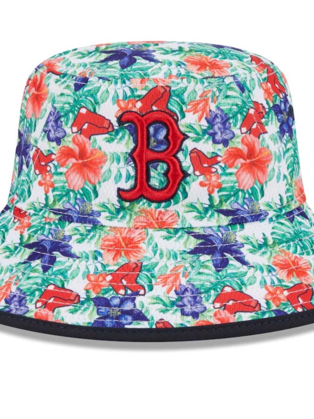 New Era MLB Tropic Floral Bucket Hat Boston Red Sox Cap
